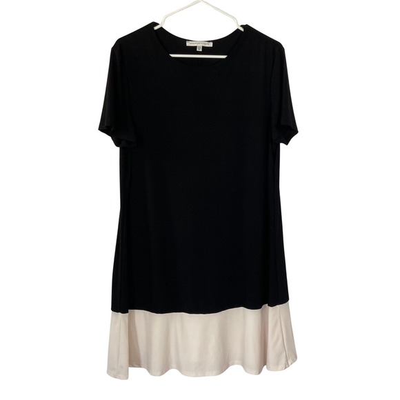 Annalee + Hope Dresses & Skirts - Annalee + Hope Womens XL Black Colorblock Short Sleeve Shift Dress Made USA